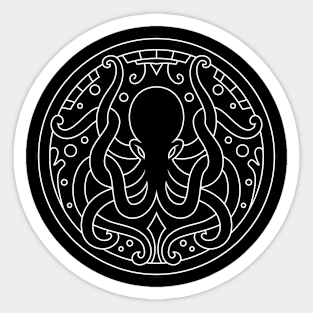 Squid Round Artwork Design Sticker